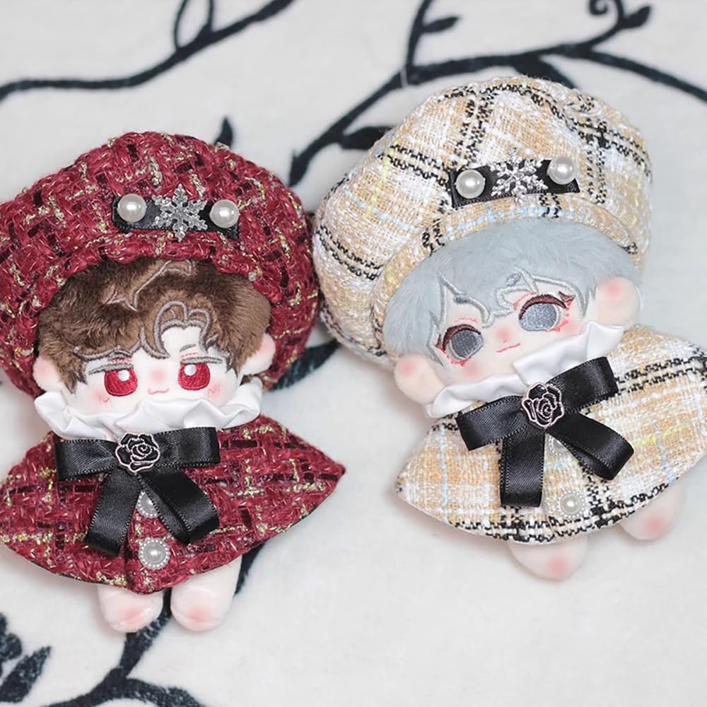 Amazon.co.jp: niannyyhouse 10cm ぬいぐるみ 人形 服 帽子 ポンチョ